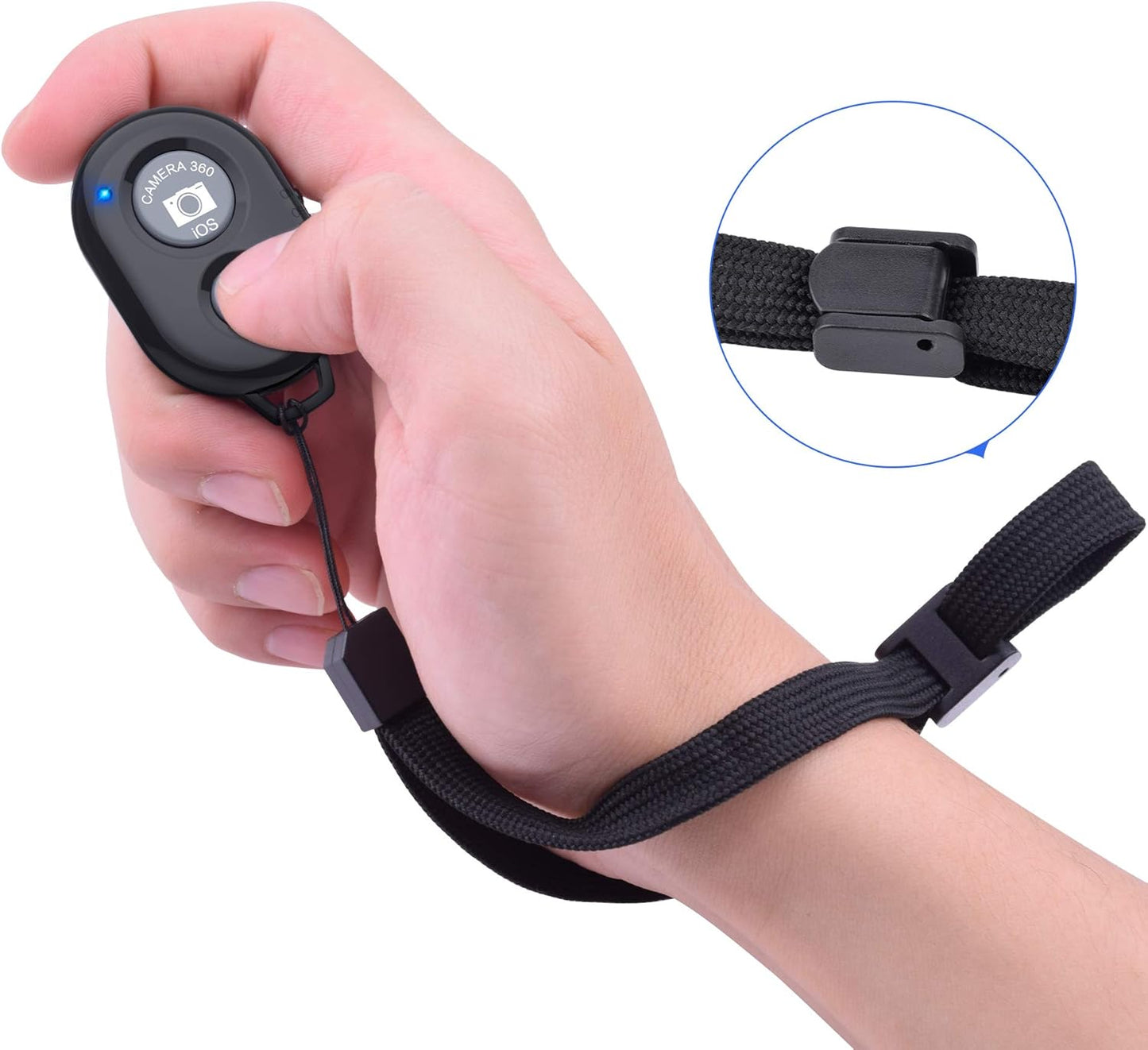 Wireless Camera Remote Shutter for Smartphones (2 Pack), zttopo Wireless Phone Camera Remote Control Compatible with iPhone/Android Cell Phone - Create Amazing Photos and Selfies, Wrist Strap Included