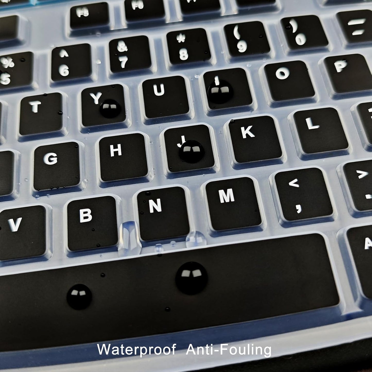 Keyboard Cover Silicone for Logitech K200 K260 K270, Keyboard Cover for Logitech K200 K260 K270 Ergonomic Wireless Keyboards, MK200 MK260 Keyboard Skin Waterproof Dustproof (Black)