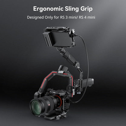 SmallRig Plastic Lightweight Adjustable Handle Sling Handgrip Only for DJI RS 4 Mini/RS 3 Mini Gimbal Handheld Stabilizer, with NATO Clamp and Cold Shoe Mount