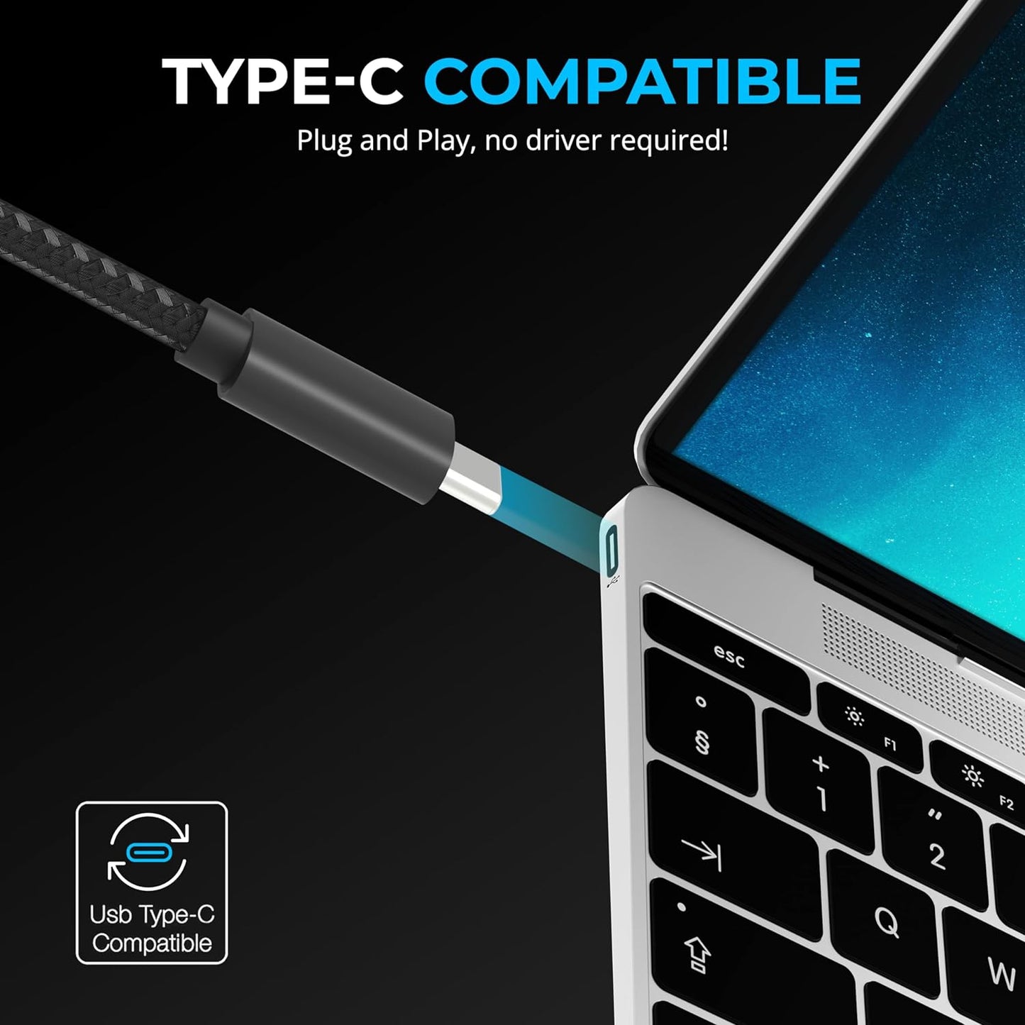 SABRENT 7-Port USB-C Hub with Power Switches, 5Gbps USB 3.2, 48W Powered Hub with 3 USB-A + 4 USB-C Ports, 20W PD, LED Status, Aluminum Body – for Mac, PC, Steam Deck, ROG Ally (HB-3A4C)