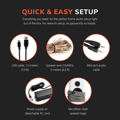 Audioengine A2+ 24 Bit 60 Watt Bluetooth Desktop Computer Speakers for Music and Gaming - PC MAC Laptop Tablet