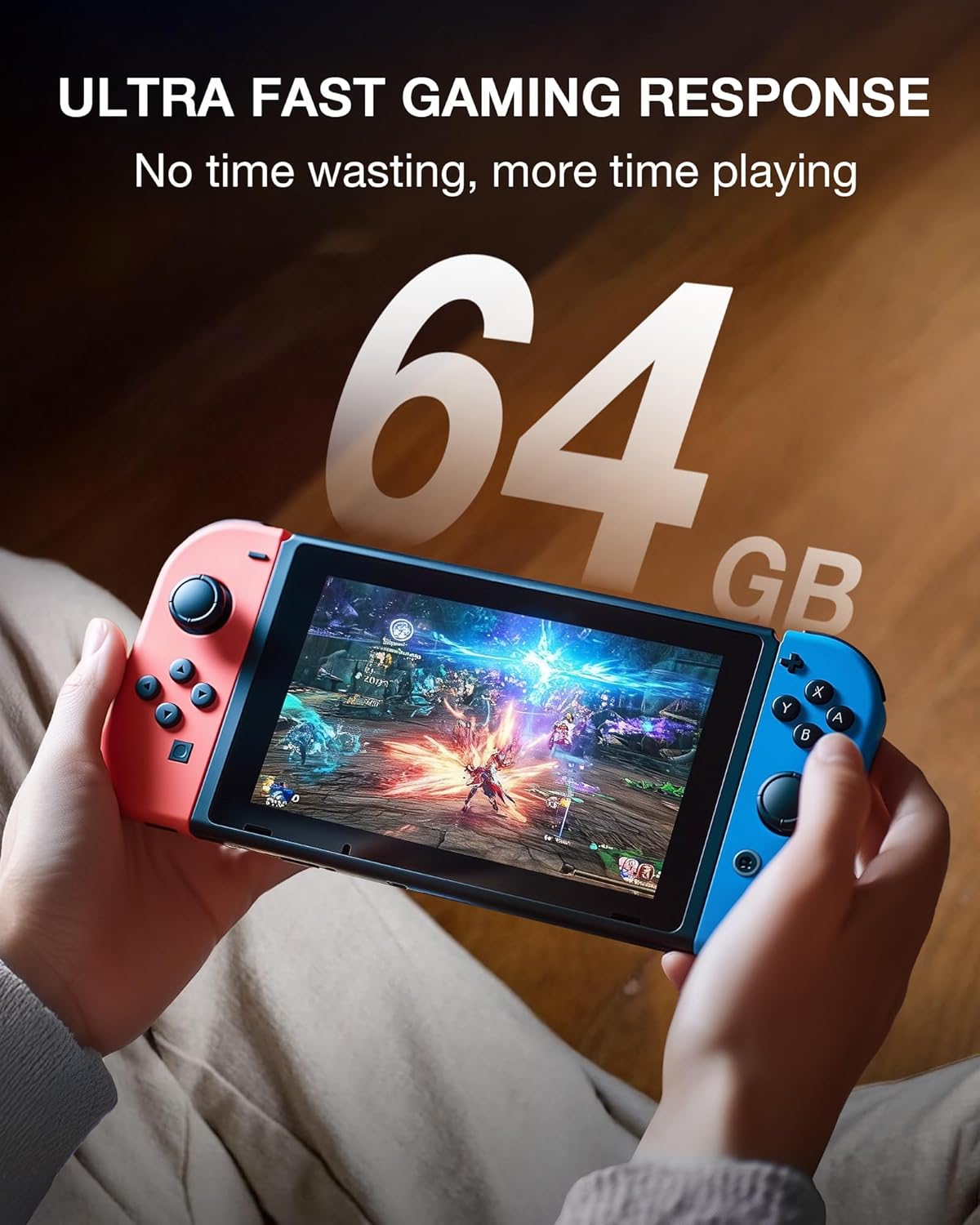 64GB CT100 microSDXC UHS-I Memory Card with Adapter - up to 100MB/s, C10, U1, V10, Full HD, A1, Micro SD Card for Smartphones, Tablets, Cameras, Gaming Consoles, and Drones (1 Pack)