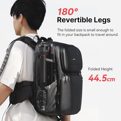 ULANZI TT31 72.4" Camera Tripod, Foldable Tripod & Monopod Aluminum w Claw Quick-Release Plate, 360°Ball Head Detachable w 180°Revertible Legs, Weight 3.42lb, Payload 33lb,for Camera/DSLR/Camcorder