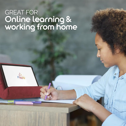 Flippy Tablet Pillow Stand - Cushion Tablet Stand & Holder, Bed Support for Lap and Desk, Compatible with Phone & Book Reading: Kindle, iPad Pro, iPhone & Samsung - Nebbiolo