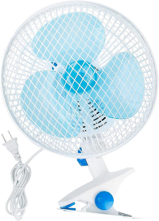 8-Inch Clip on Fan, 2 Speed Convertible Desk Fan with Strong Clamp, Tilting and Shaking with Strong Airflow, Quite, Powerful Clip Fa n on Bed and Desk for Home Office Dorm with 3.94FT Cable Cord