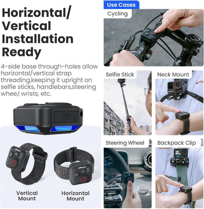 YDW Bluetooth Remote Control for INSTA360 X5 X4 X3 X2/Ace Pro2/Ace Pro/Ace/GO 3S/GO 3/ONE RS/ONE R/Gopro Hero13/12/11/10/9/8/Max/Mini,Wireless 50M Remote Control Range