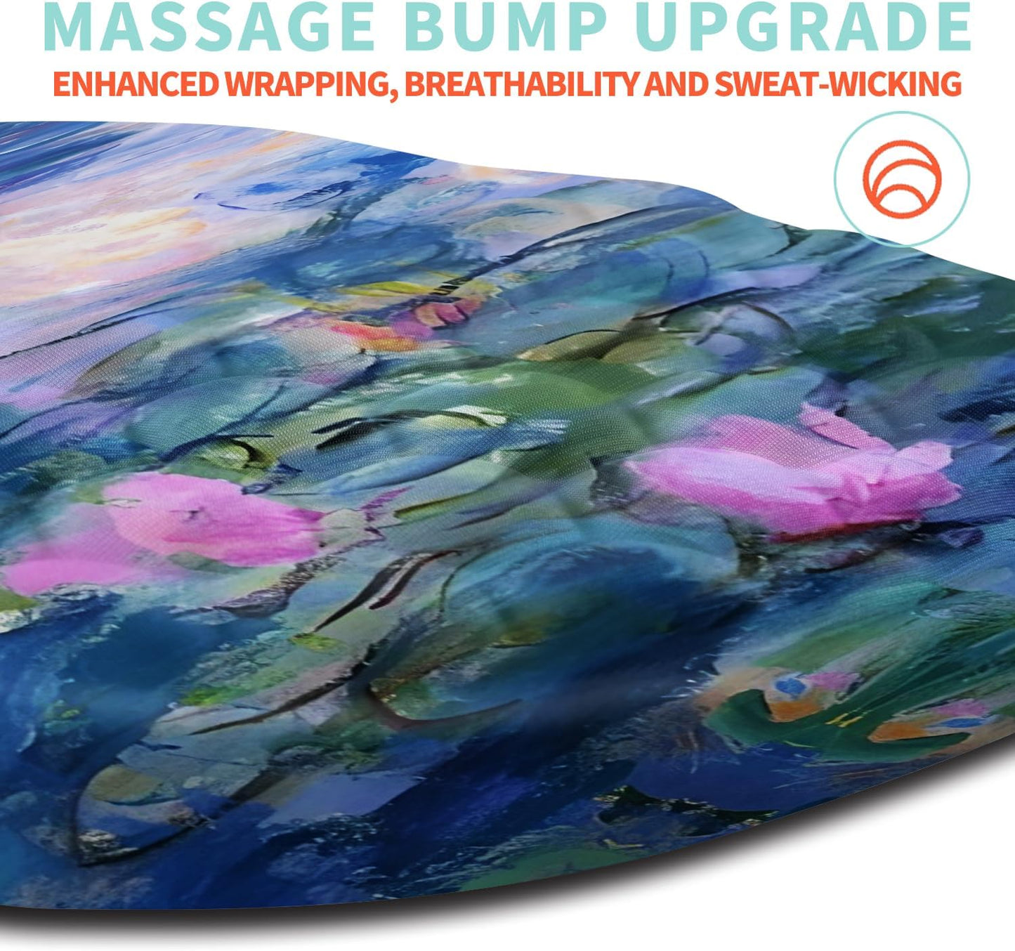 Ergonomic Mouse Pad Wrist Support with Memory Foam Massage Bulge, Carpal Tunnel Pain Relief Mousepad Wrist Rest for Mouse(12x8 inch, Lotus Pond)