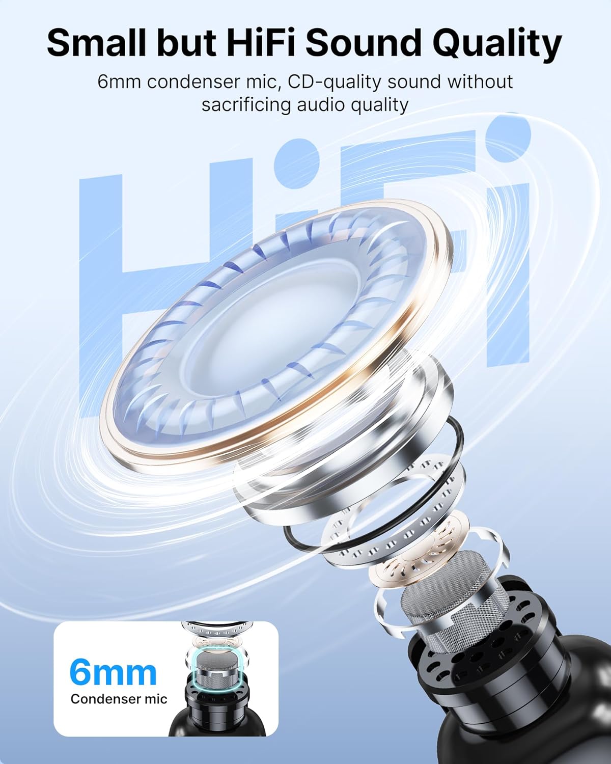 BOYA mini Wireless Microphone for iPhone with MFi Certified Ligntning Interface,Noise Cancellation, 30H Battery Life with Charging Case,AI Voice Changer for Video Recording, Live Streaming, Interviews