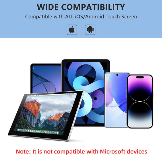 Stylus Pen for iOS&Android Touch Screens, Active Pencil for Samsung, Smart Digital Stylus Pens for Lenovo/Vivo/Mi/HUAWEI and Other Tablets, iPhone/Samsung/Google Pixel Smart Phones for Drawing&Writing