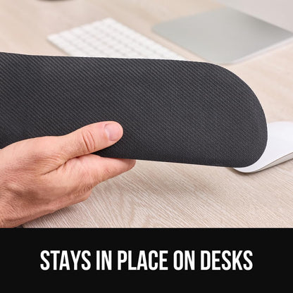 GORILLA GRIP Silky Gel Memory Foam Wrist Rest for Computer Keyboard, Mouse, Foldable Design for Typing Pain Relief, Desk Pads Support Hand and Arm, Mousepad, Stain Resistant, 2 Piece Pad, Jet Black