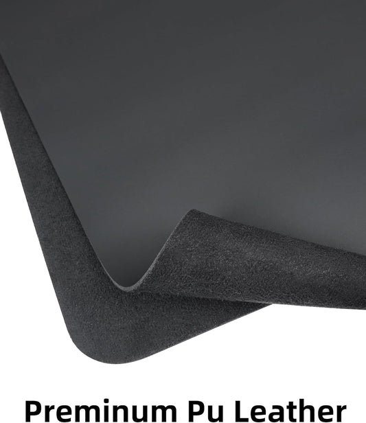 Large Desk pad mat,Mouse Pad,Office Desk Mat, Non-Slip PU Leather Desk Blotter,Large Desk pad,Waterproof Keyboard mat for Office/Home/Decor (Black,48" x 17")