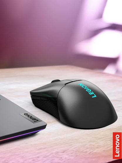 Lenovo Legion M600s RGB Wireless Gaming Mouse – 19,000 DPI, 6 Programmable Buttons, 70 Hours Battery Life, Tri-Mode Connectivity (2.4 GHz, Bluetooth, Wired), (Iron Grey)