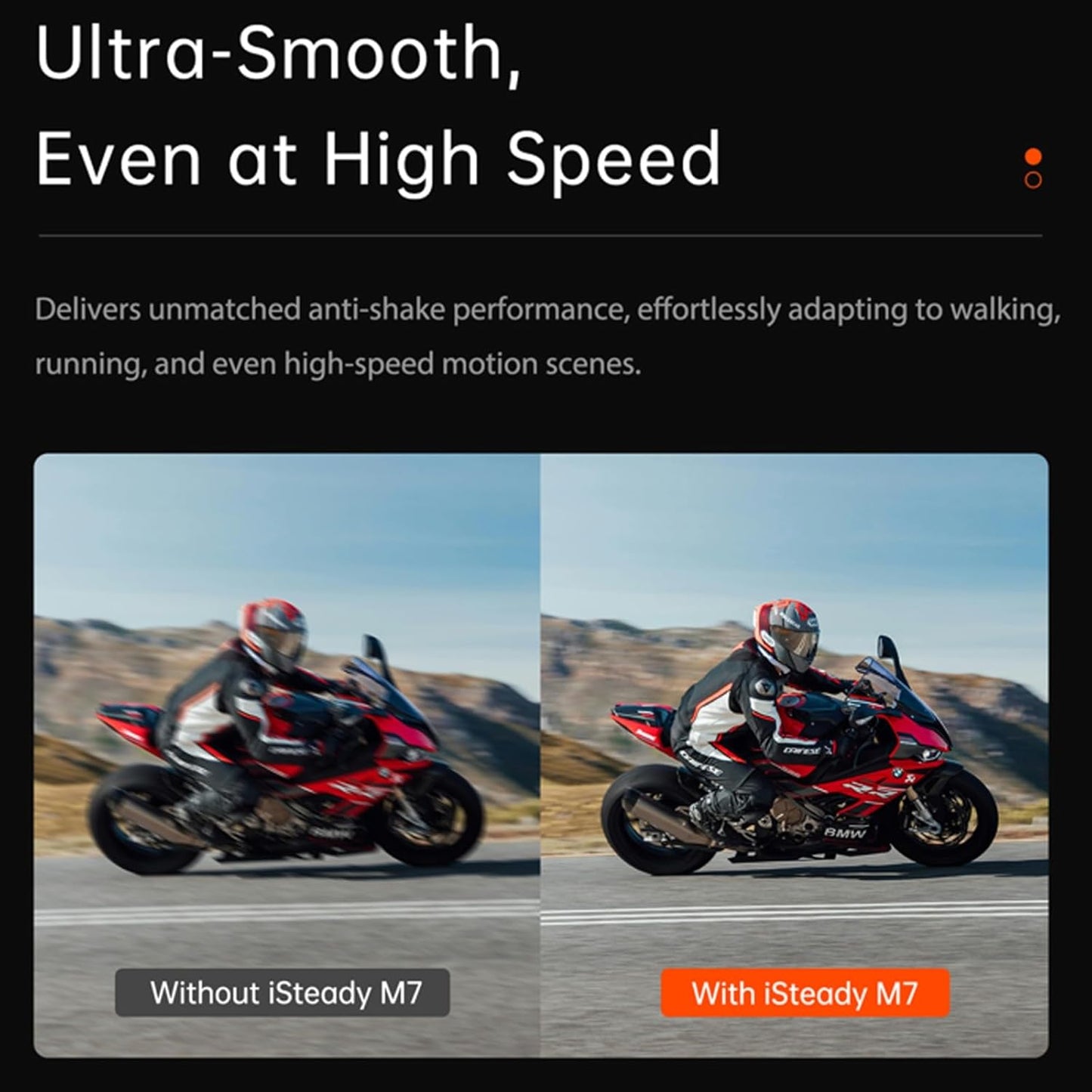 Hohem iSteady M7 Gimbal Stabilizer for Smartphone, 3-Axis Phone Gimbal, Gimbal Stabilizer for iPhone & Android, AI Tracking Sensor with Fill Light, 1.4" Detachable Touchscreen Remote Control