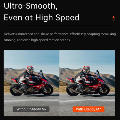 Hohem iSteady M7 Gimbal Stabilizer for Smartphone, 3-Axis Phone Gimbal, Gimbal Stabilizer for iPhone & Android, AI Tracking Sensor with Fill Light, 1.4" Detachable Touchscreen Remote Control