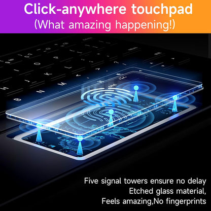 HOU Keyboard Case for iPad Air 11 inch 2025 (M3)/2024 (M2)&iPad Pro 11 Inch(4th/3rd/2nd/1st) Gen 2022,iPad Air 5th&4th Generation Case with Keyboard,Magic-Stand, Multi-Touch Trackpad,Backlight,Black