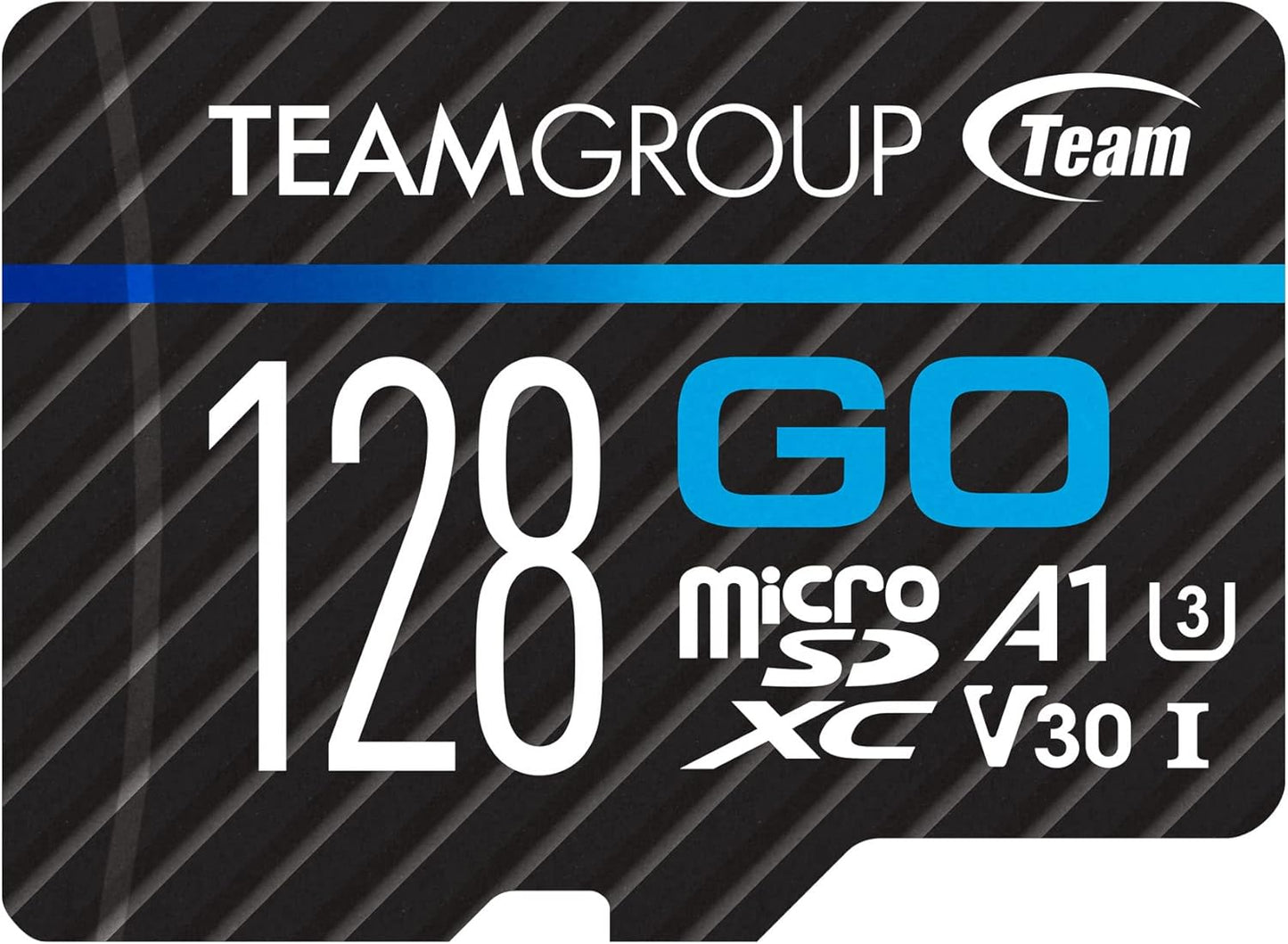 TEAMGROUP GO Card 128GB Micro SDXC UHS-I U3 V30 4K for GoPro & Action Cameras Flash Memory Card with Adapter for Outdoor 4K Shooting TGUSDX128GU303