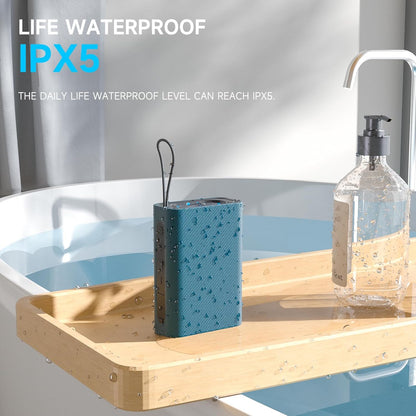 Speaker, Portable Wireless Bluetooth Speakers, Waterproof Loud Stereo Sound with RGB Lights TWS Long Playtime for Home/Party/Outdoor, Electronic Gadget (Blue)