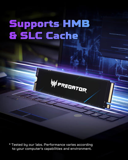 acer Predator GM7 1TB SSD: M.2 2280 PCIe Gen 4 x4 NVMe 2.0, Read Speed Up to 7400 MB/s, Internal PC Solid State Drive for Laptop, Desktop and PS5