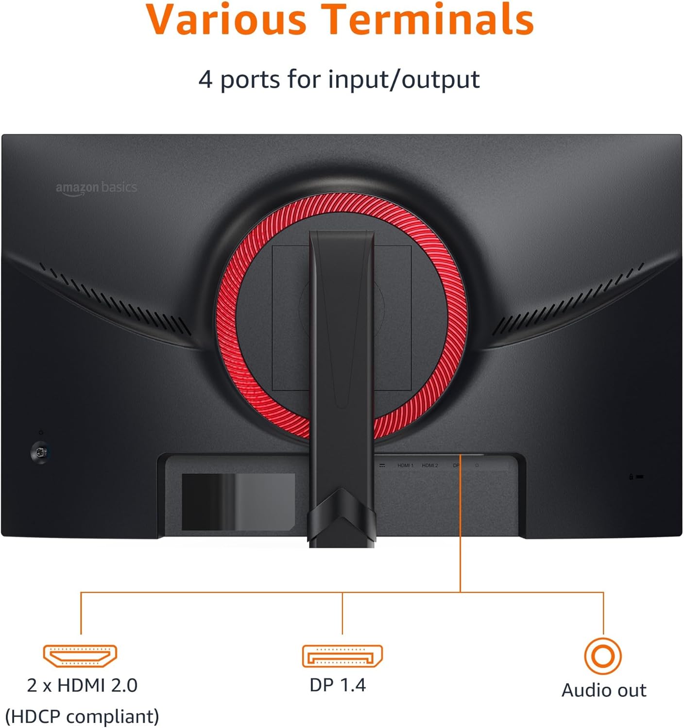 Amazon Basics 27 inch Gaming Monitor, FHD 1080P, 165Hz, VESA Compatible, Adaptive sync, 1ms Response, Black