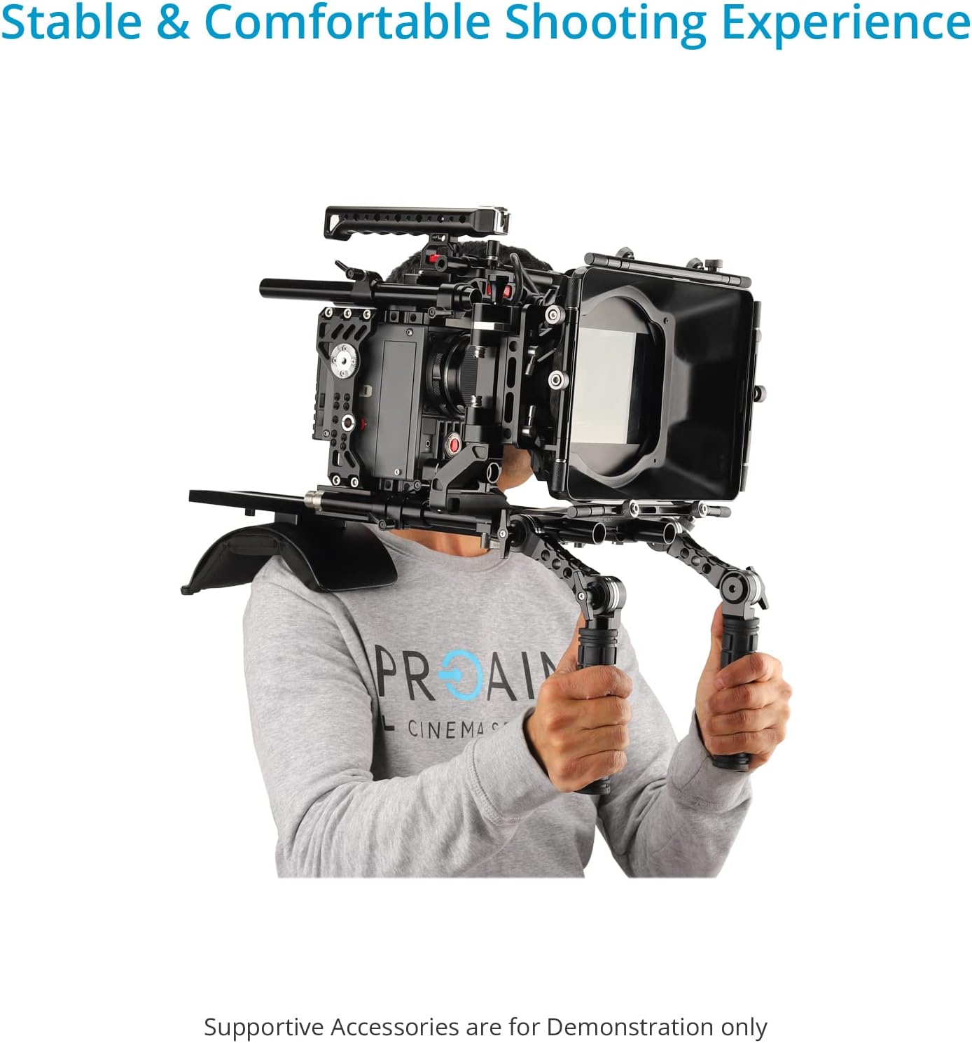 Hunt Universal 19mm/15mm Rosette Handle Set for DSLR & Video Camera Shoulder Mount Rigs. (CH-1915-RH)