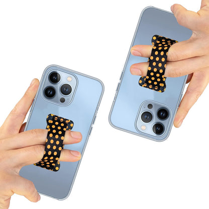 Phone Grip Holder for Hand, Universal Finger Strap Phone Holder, Finger Selfie Grip Compatible with Most Smartphones (Dot Yellow) - 2Pack