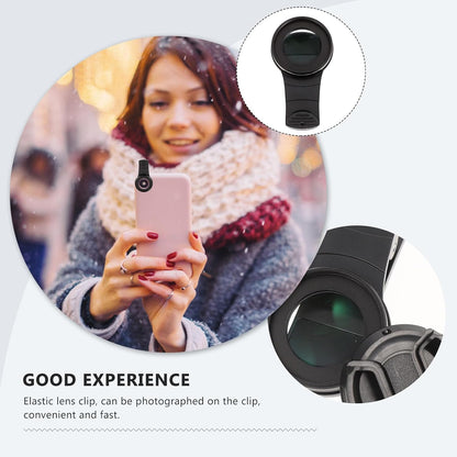 Phone Lens : 37mm 15X Macro Lens for Phone Camera Clip-on Magnifying for Close-up Photography (Black)