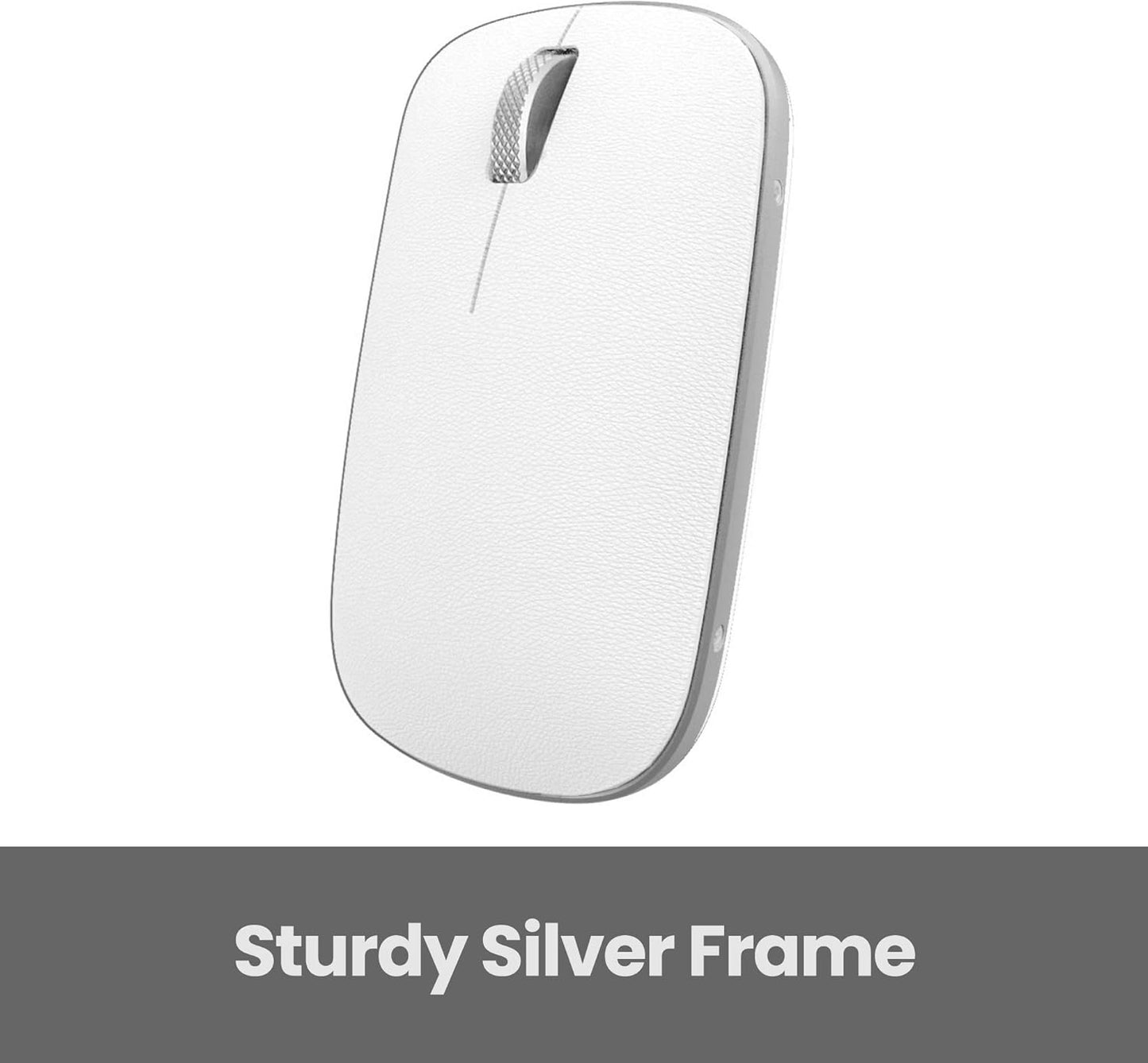 Azio Retro Classic Bluetooth Mouse (Maple) - Wireless, Genuine Leather Topped with Pixart Precision Tracker