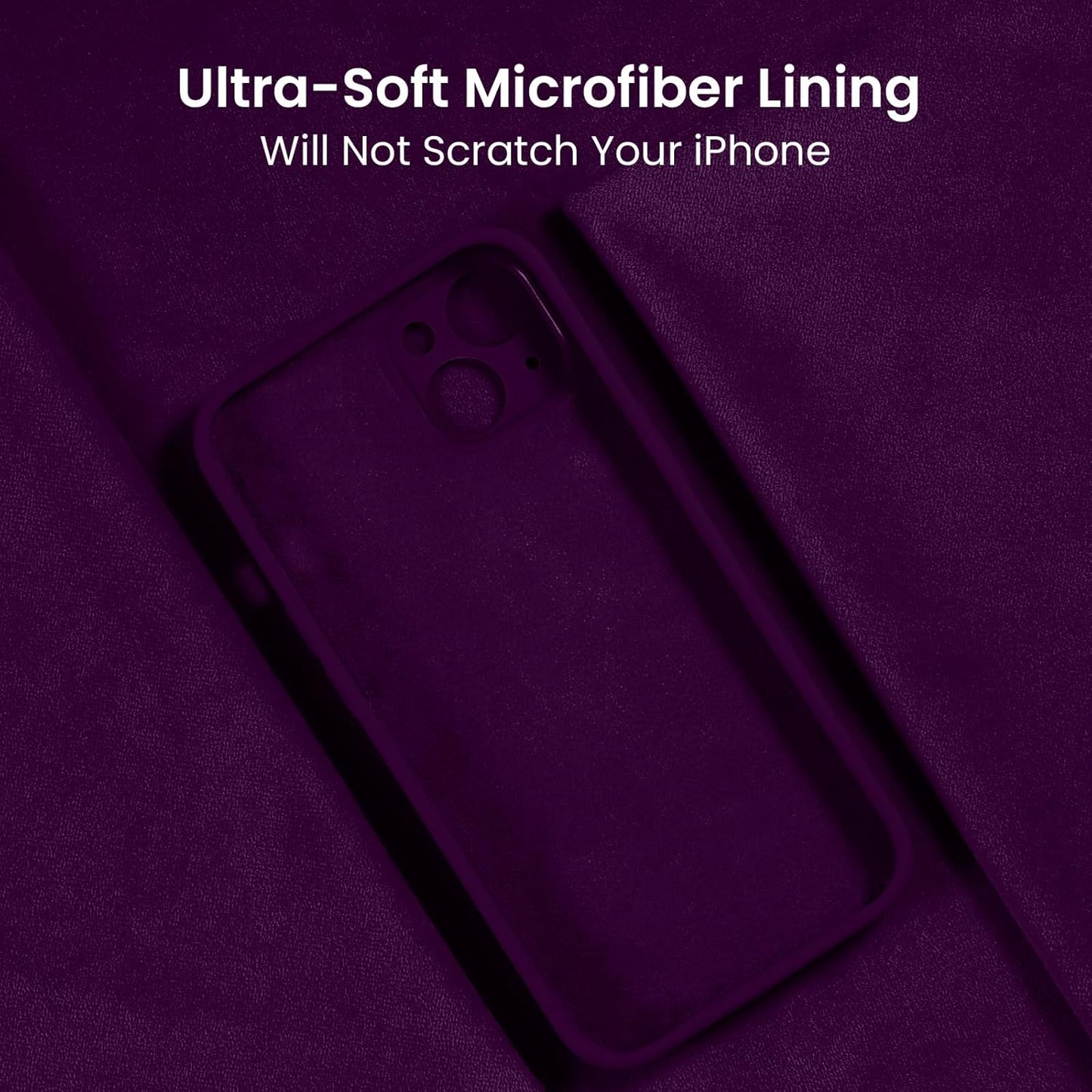 FireNova Designed for iPhone 14 Case, Silicone Upgraded [Camera Protection] Phone Case with [2 Screen Protectors], Soft Anti-Scratch Microfiber Lining Inside, 6.1 inch, Wine Red