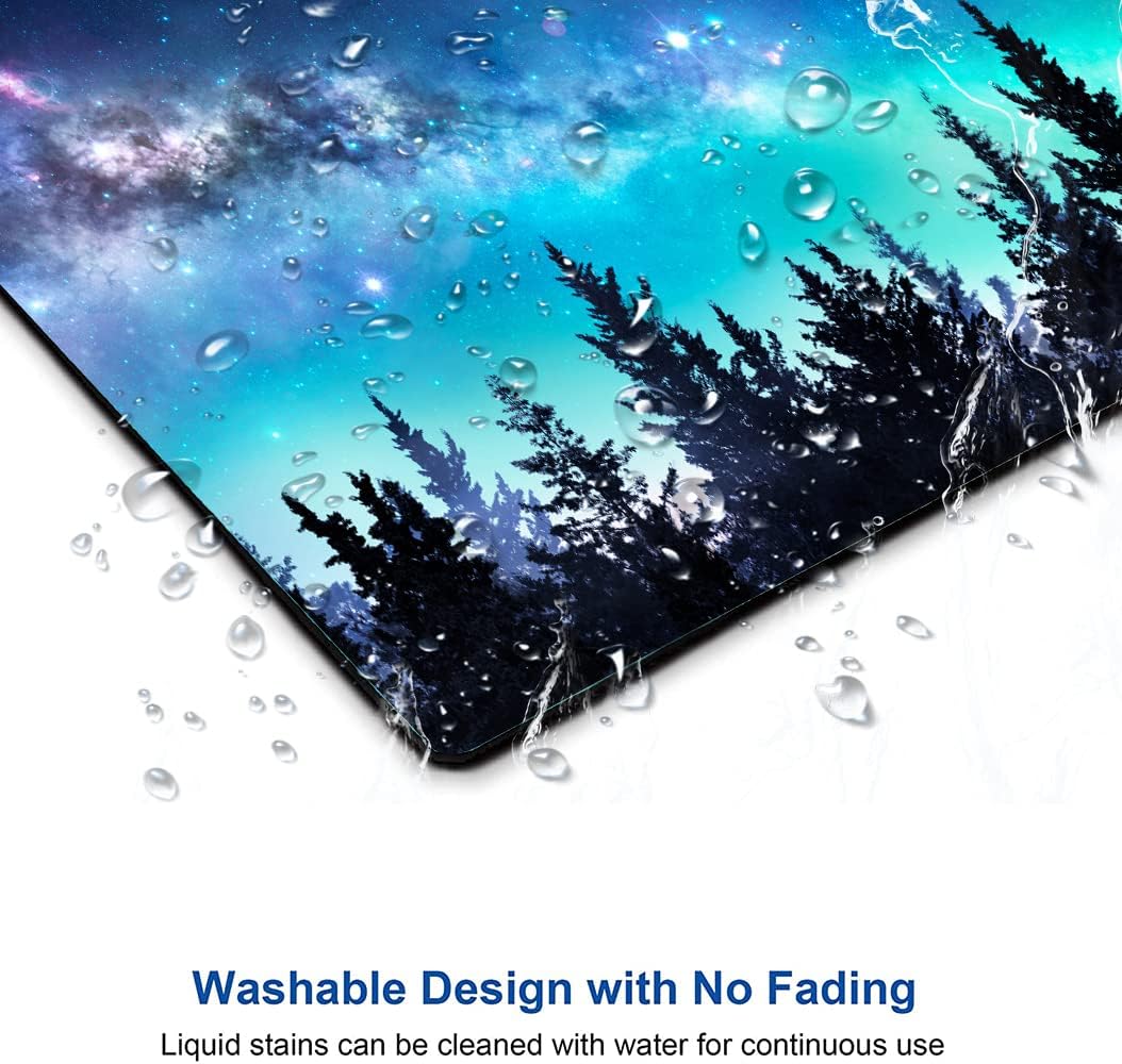 Hokafenle Mouse Pad, Square Personalized Computer Mouse Pads with Forest Moon Design, Washable Mouse Mat, Gaming Office Home Non-Slip Rubber Base Mousepad