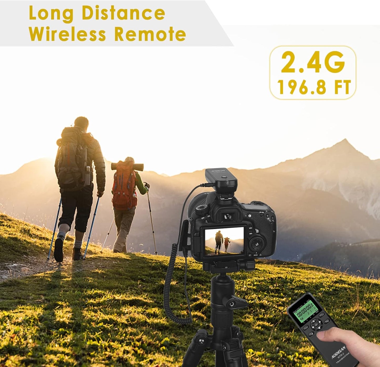 Wireless Shutter Release Timer Controller and Intervalometer with LCD and HDR for Olympus OM-D E-M10 Mark II, Pen E-PL8, Pen-F and for Panasonic Lumix DMC-G7, G85, GH4