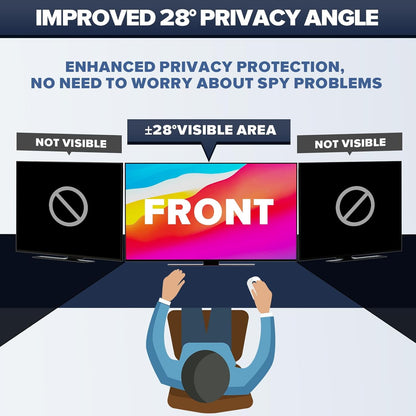HD Laptop Privacy Screen 13.3 inch, Upgraded Laptop Privacy Screen for 16:9 Widescreen Removable Anti Glare Screen Cover and Blue Light UV-Blocking Filter