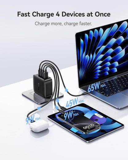 Baseus PD3.1 140W USB C Charger, PPS Fast Charger Type C, Fast Charging Block for MacBook Air/Pro, Pixelbook, iPad, iPhone 17/16 Series, Galaxy S25 Ultra and More