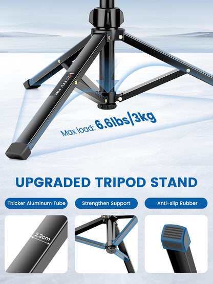 Phone Tripod, 72" Camera Stand Tripod with Remote and Phone Holder, Stable & Adjustable Tall, Suit for iPhone/Digital Camera