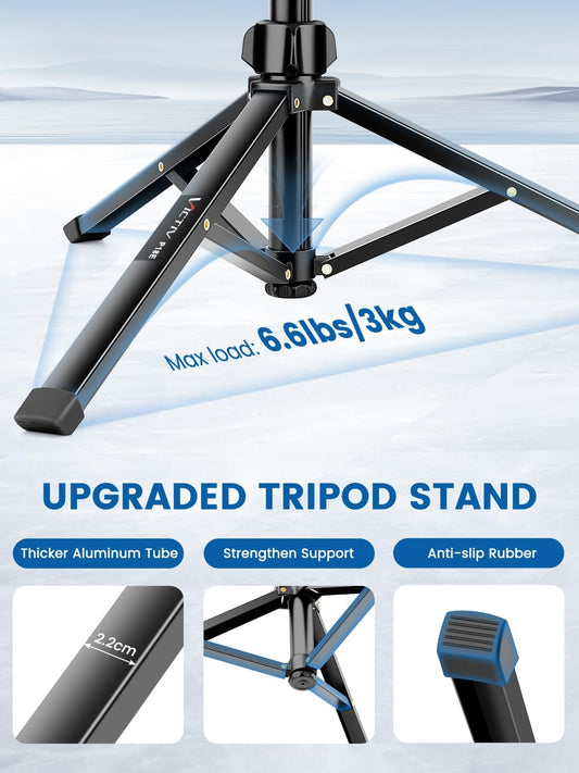 Phone Tripod, 72" Camera Stand Tripod with Remote and Phone Holder, Stable & Adjustable Tall, Suit for iPhone/Digital Camera