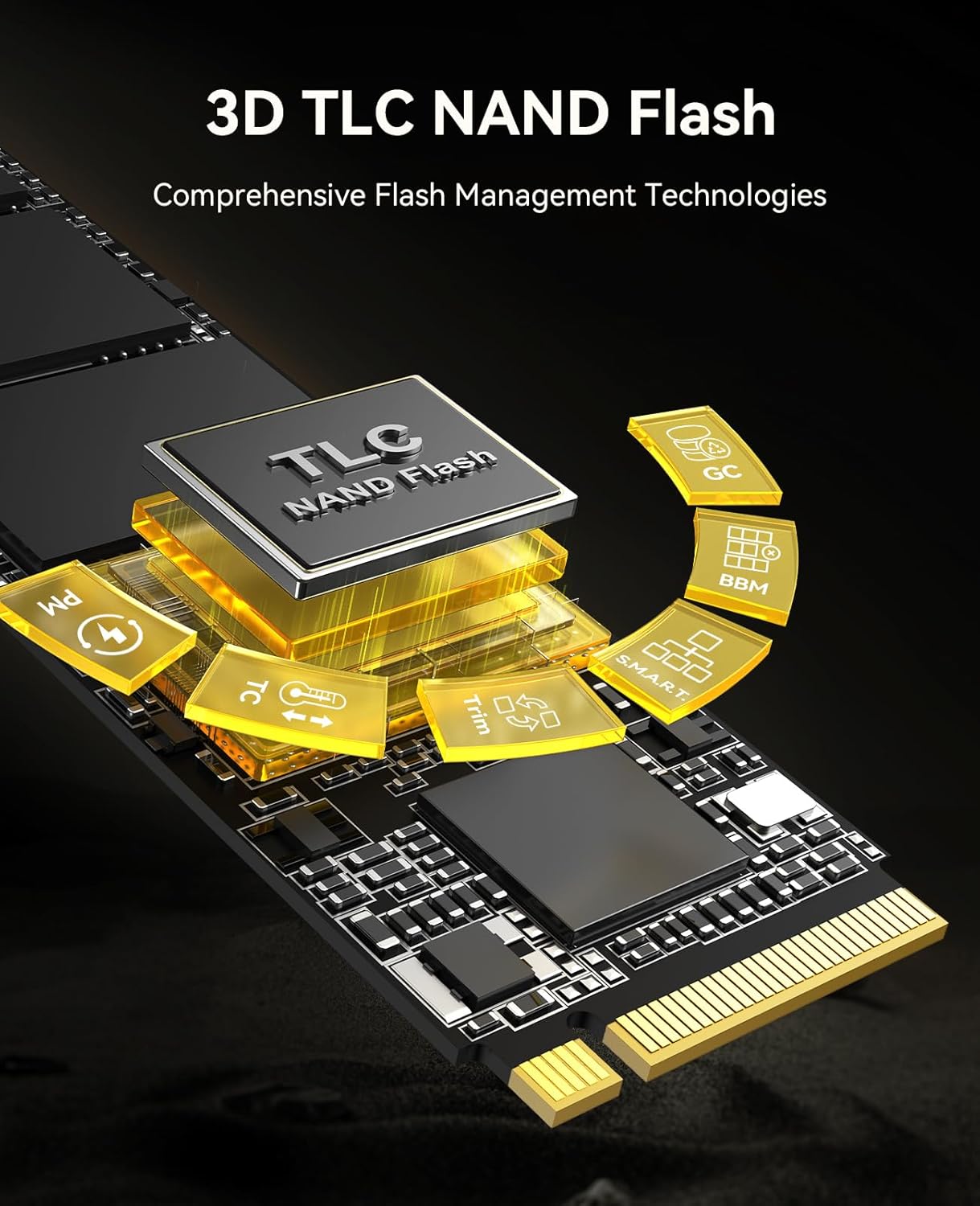 ORICO Industrial SSD 1TB M.2 NVMe SSD, PCIe 4.0 Drive with 7100MB/s Read Speed, Advanced Data Security and Innovative Heatsink, for Edge Computing, Industrial PC, Personal Laptop and PS5 - IG740PRO