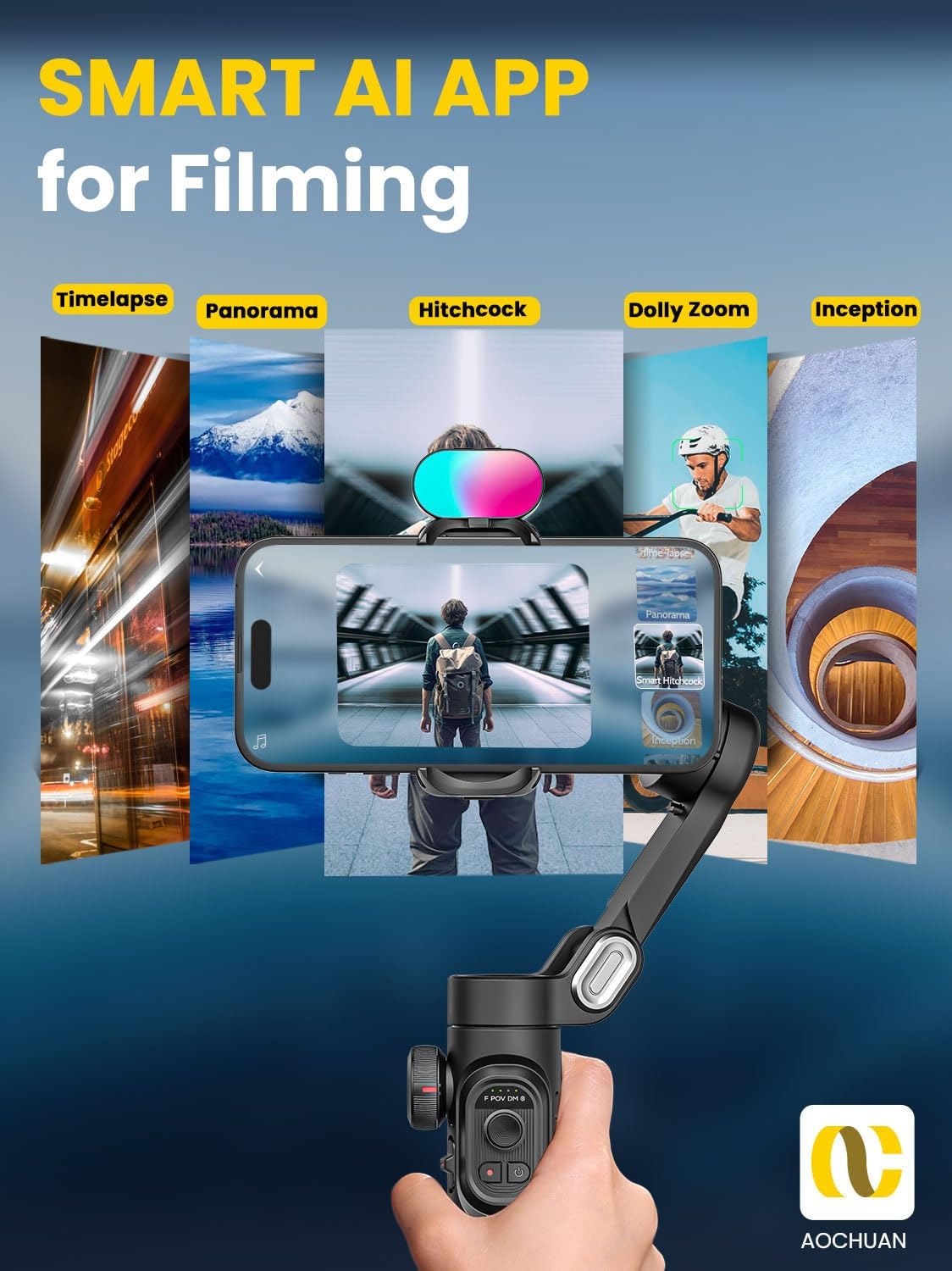 Smartphone Gimbal Stabilizer for iPhone 15 Pro Max Android Phone with Extension Rod 3-Axis Phone Gimbal Stabilizer with Follow Focus for Vlogging TikTok YouTube(Smart XE Combo1)