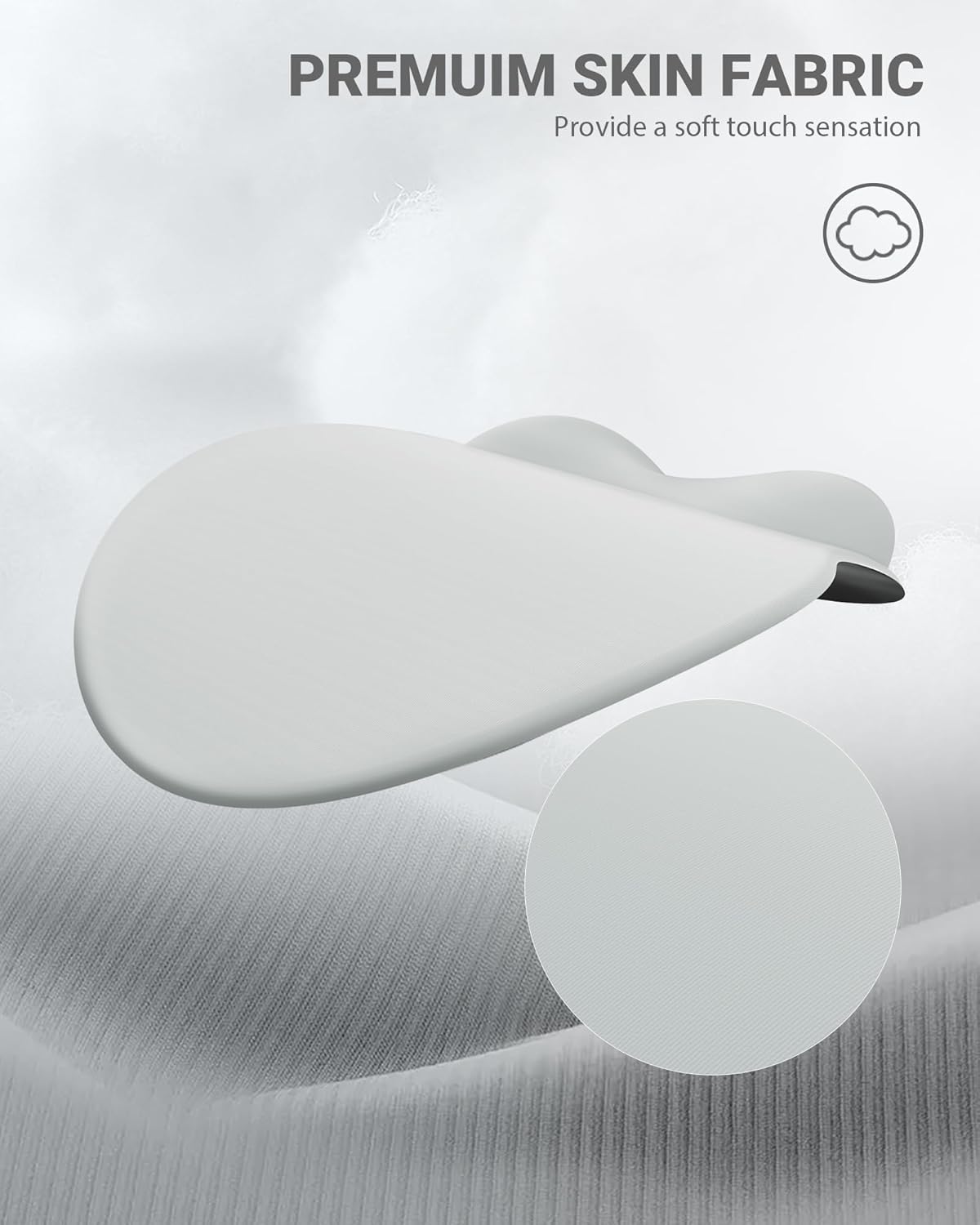 Ergonomic Mouse Pad Wrist Support, Comfortable Mouse Pad Wrist Rest, Relieve Wrist Pain Gel Mouse pad, Non-Slip Rubber Base Mousepad for Laptop, Computer, Prefect for Office(Light Gray