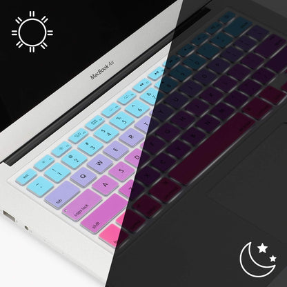 Allinside Blue and Pink Ombre Keyboard Cover Skin for MacBook Pro 13" 15" 17" (2015 or Older Version), MacBook Air 13" A1369/A1466, Older iMac Wireless Keyboard MC184LL/B