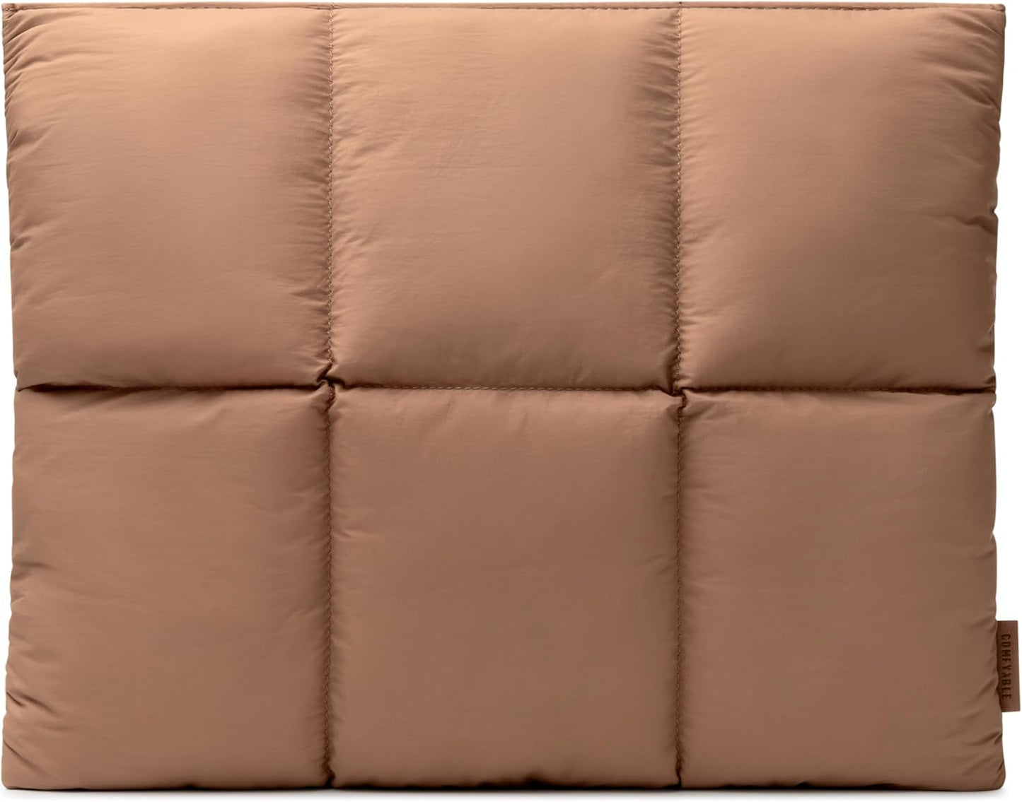 Comfyable Puffy Laptop Sleeve 15 Inch 16 Inch, Quilted Puffer Laptop Carrying Case, Pillow Pouch Compatible for MacBook Air 15 in M4 2025 & MacBook Pro 16 in M4 2024, Brown