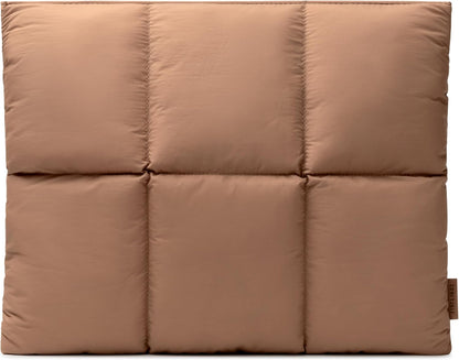 Comfyable Puffy Laptop Sleeve 15 Inch 16 Inch, Quilted Puffer Laptop Carrying Case, Pillow Pouch Compatible for MacBook Air 15 in M4 2025 & MacBook Pro 16 in M4 2024, Brown