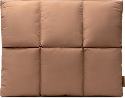 Comfyable Puffy Laptop Sleeve 13 Inch 14 Inch, Quilted Puffer Laptop Carrying Case, Pillow Case Compatible with MacBook Air M4 2025 M3 M2 M1, MacBook Pro M4 Pro/Max, Brown