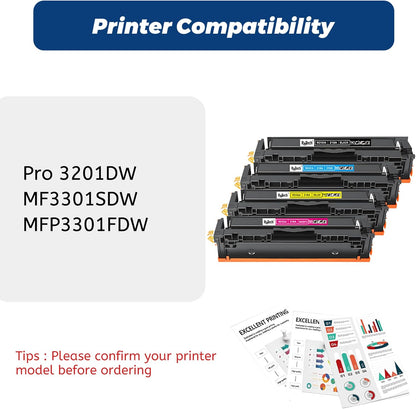 218A Toner Cartridges 4 Pack - NO Chip Compatible for HP 218A 218X W2180A for HP Color Laserjet Pro MFP 3301fdw 3201dw 3301sdw 3301cdw 3201 3301 Series Printer, Black Cyan Magenta Yellow
