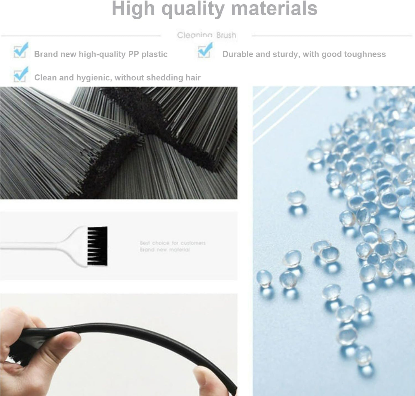 Computer Keyboard Cleaning Brush, Anti Static Nylon Electronics Cleaning Brush Kit, for Computer Keyboard, Printer, Phone, Sewing Machine, Car Interior Detailing, Razor Cleaning (Set of 10)