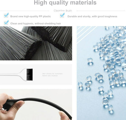 Computer Keyboard Cleaning Brush, Anti Static Nylon Electronics Cleaning Brush Kit, for Computer Keyboard, Printer, Phone, Sewing Machine, Car Interior Detailing, Razor Cleaning (Set of 10)