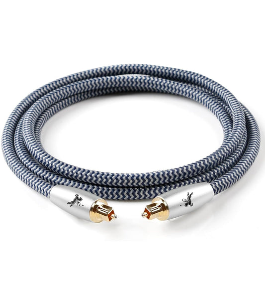 Digital Fiber Optic Audio Cable for Sound Bar Toslink Cord Male to Male 24K Gold Plated Connector Optical Audio Cable 6ft 10ft S/PDIF Glass Core, 6.56feet/2M IMP-2201