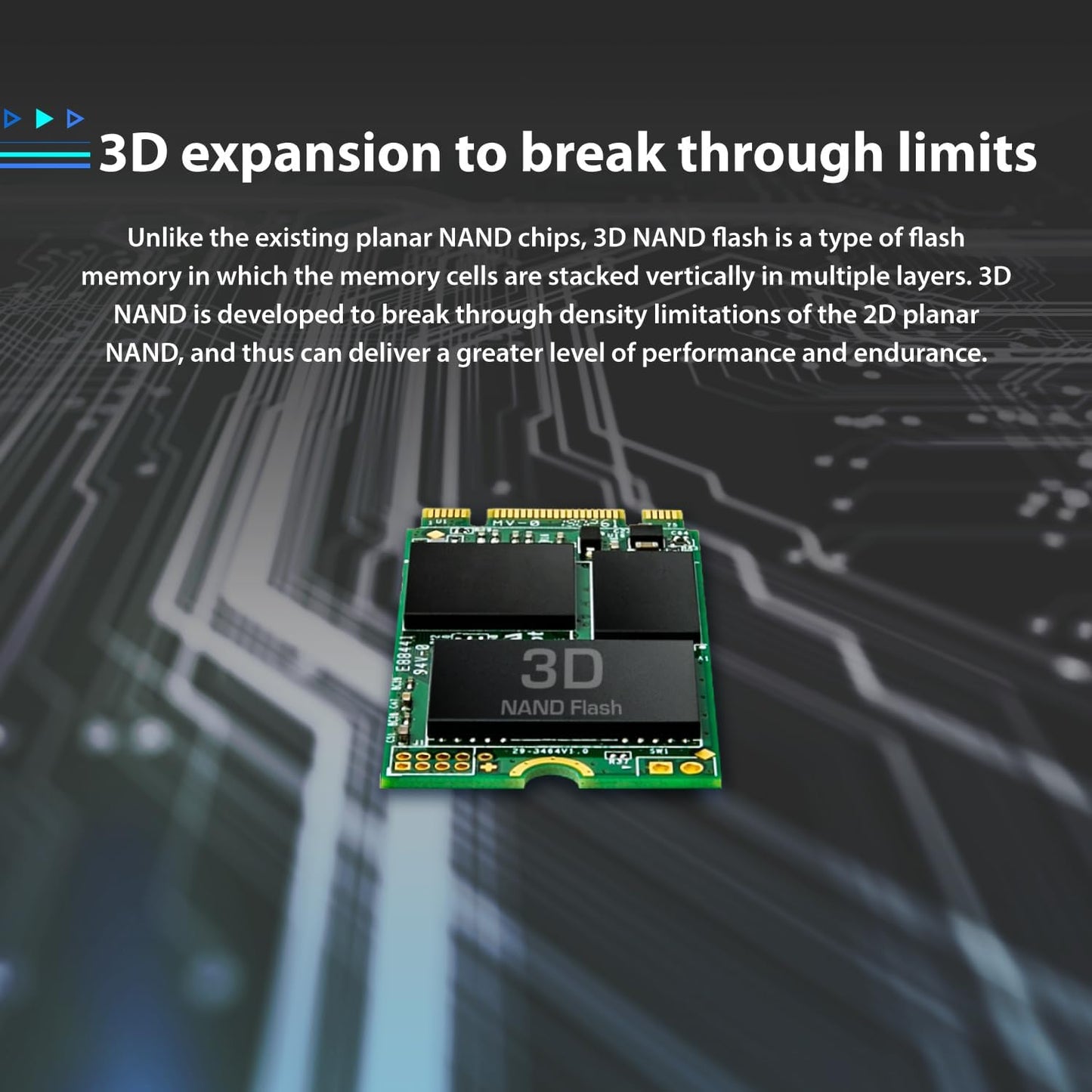 Transcend 1TB M.2 2242 SATA III SSD with Dram Cache, Up to 560MB/s, Compatible w/Ultrabook, Laptop, PC, Desktop, 3D TLC NAND Flash Internal Solid State Drive, LDPC Error Correction, SLC Cache, B+M Key