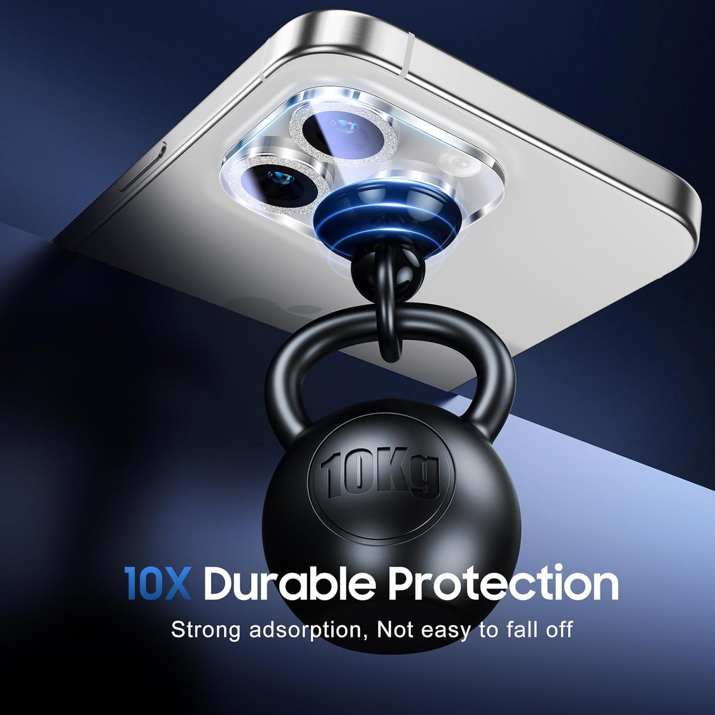 UniqueMe for 3 Pack iPhone 16 Pro/iPhone 16 Pro Max Camera Lens Protector - [Drop Protection] [Case Friendly] 9H Tempered Glass Camera Cover Screen [Update New Version] - Glitter Silver