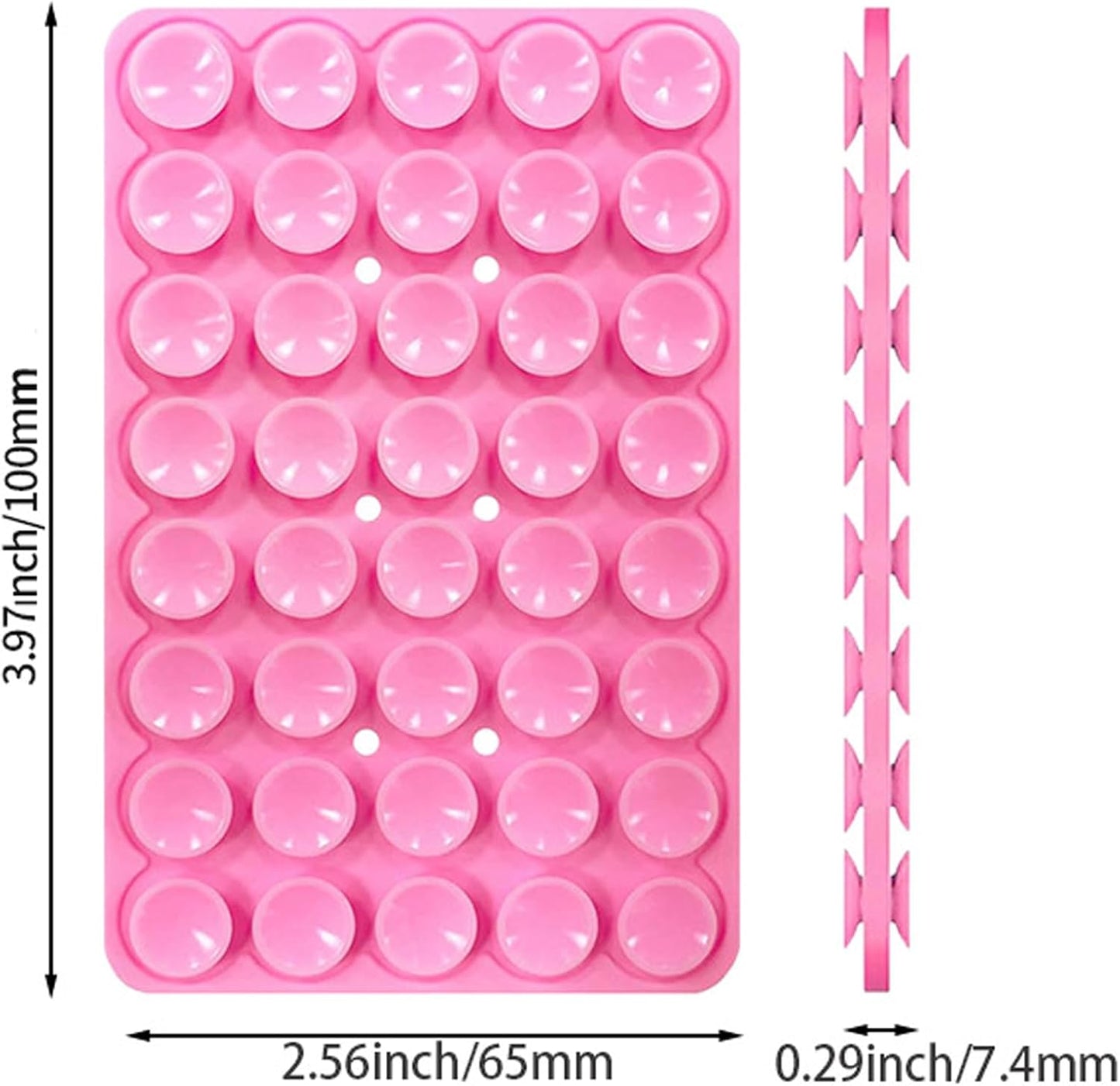 2 Pack Double Sided Silicone Suction Cup Phone Case Mount, Hands-Free Silicon Phone Grip with Higher Suction Power for Selfies and Videos, Non Slip Phone Accessories, White