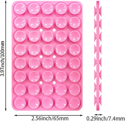 3 Pack Double Sided Silicone Suction Cup Phone Case Mount, Hands-Free Silicon Phone Grip with Higher Suction Power for Selfies and Videos, Non Slip Phone Accessories, Black