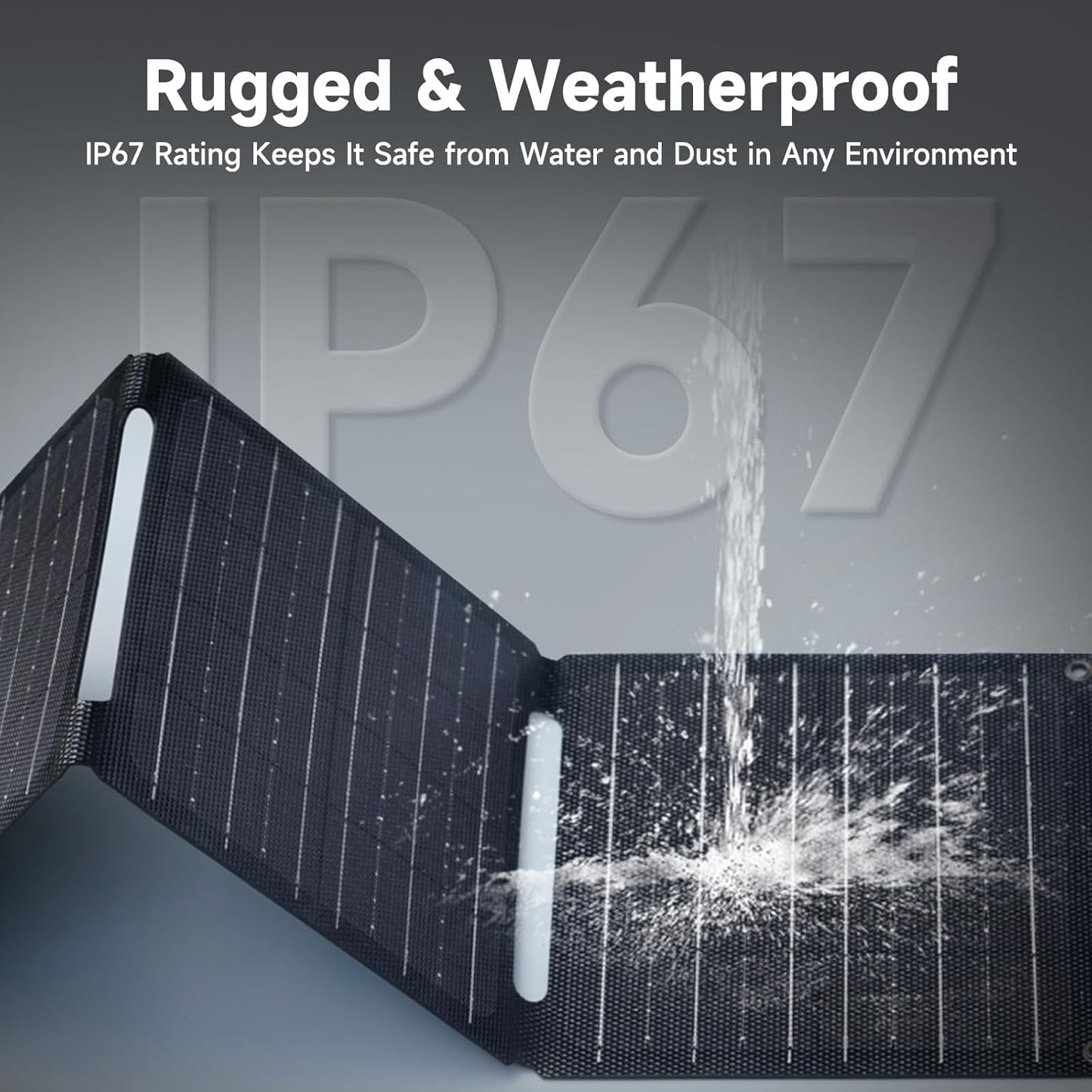 ALLPOWERS 21W 5V Foldable Solar Panel Charger, SP001 Solar Charging Kit with 5V USB-A and USB-C Charging, IP67 Waterproof Portable Solar Panel for Smartphone, Tablets, Outdoor, Camping, Hiking